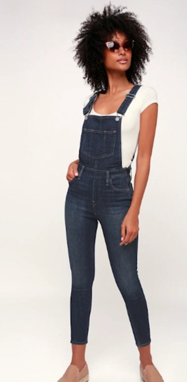 Levi's Women's Skinny Denim Overalls "Over and Out" Medium Wash Size 27